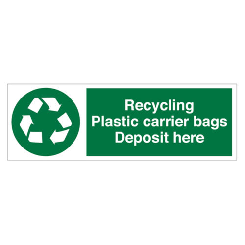 Recycling Plastic Carrier Bags Sign (68121V)